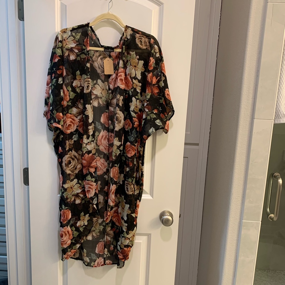 Floral duster kimono